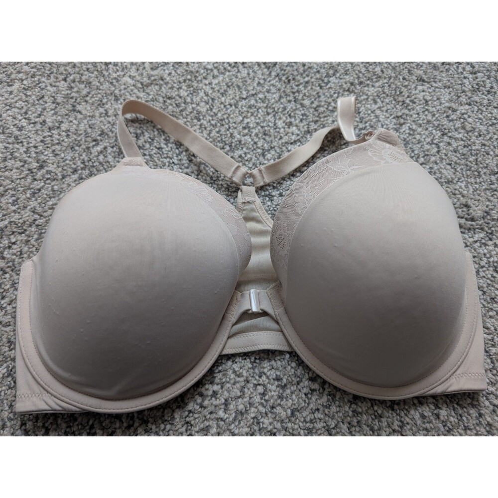 Warner’s 38D Racerback Underwire Bra W Front Closure RF2811 Nude/Beige